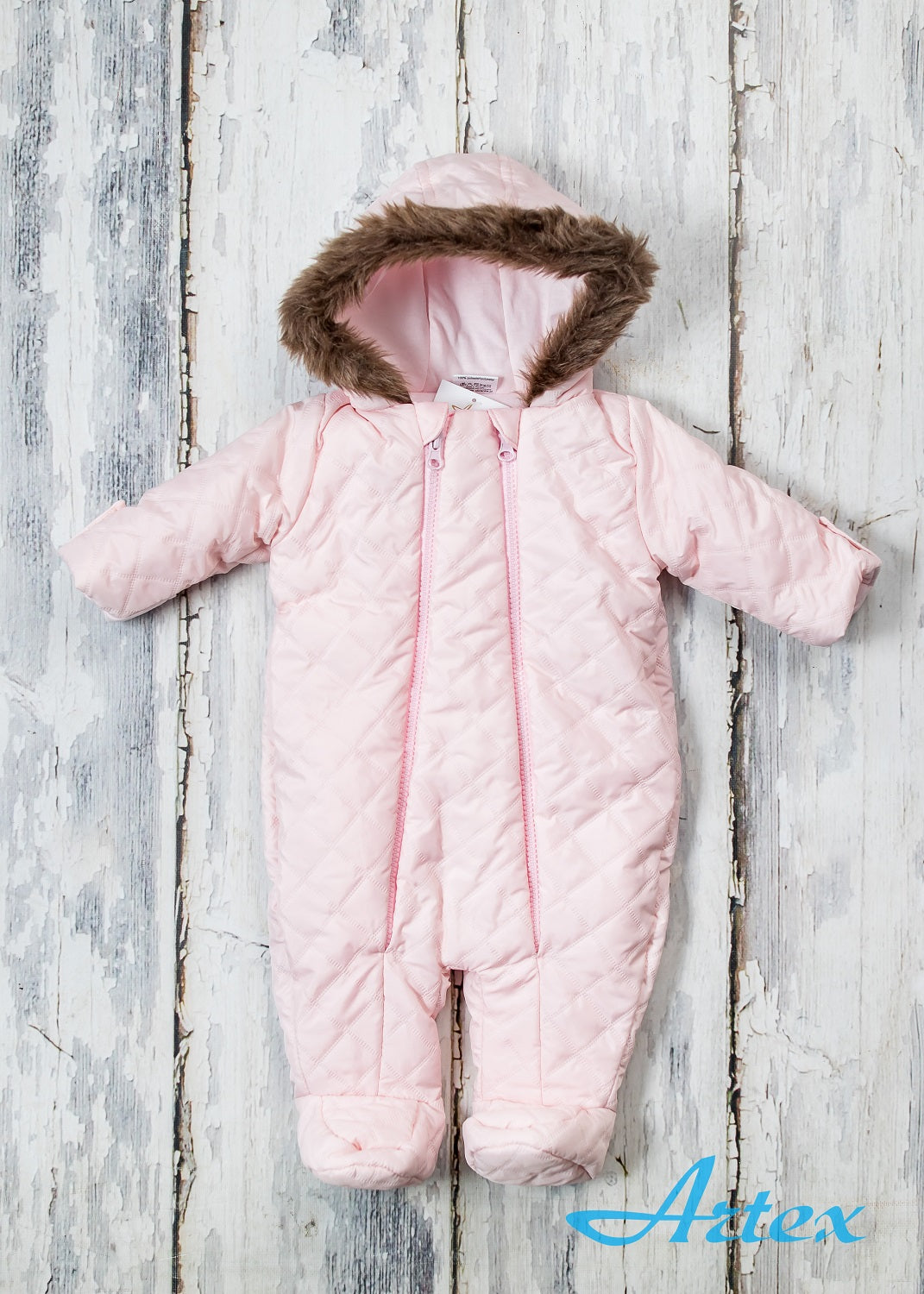 Overall with fur pink