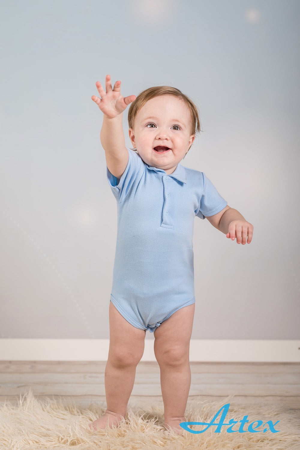 Boy ’s polo bodysuit short sleeve