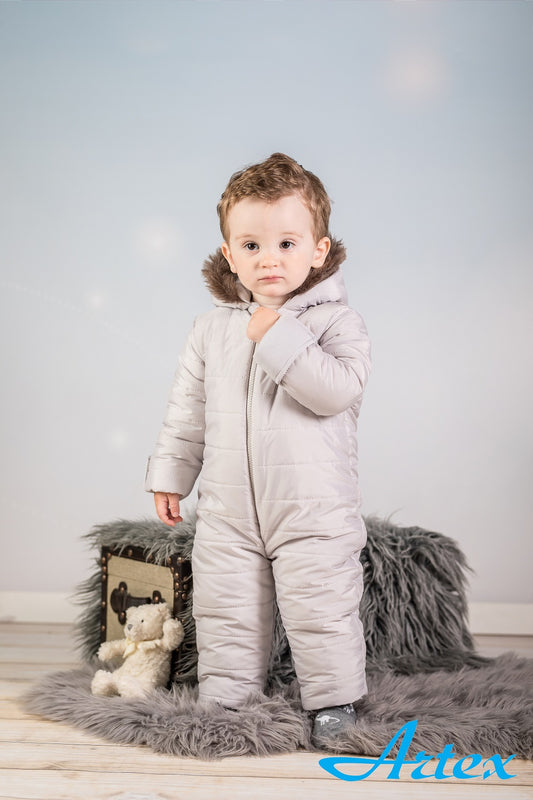 Overall with fur grey without feet